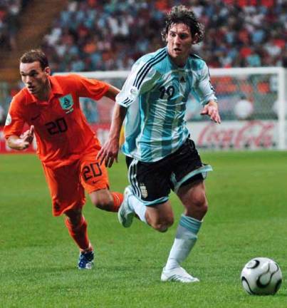 2006世界杯小组赛第3轮 阿根廷（0-0）荷兰 梅西世界杯首次首发