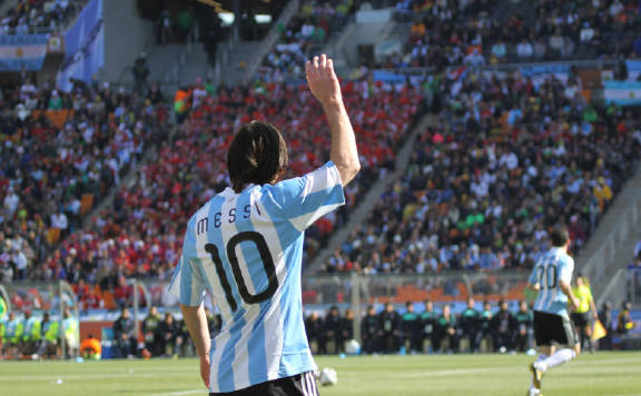 2010世界杯小组赛第2轮 阿根廷（4-1）韩国 梅西造2球