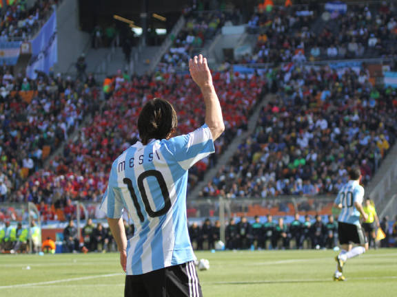 2010世界杯小组赛第2轮 阿根廷（4-1）韩国 梅西造2球