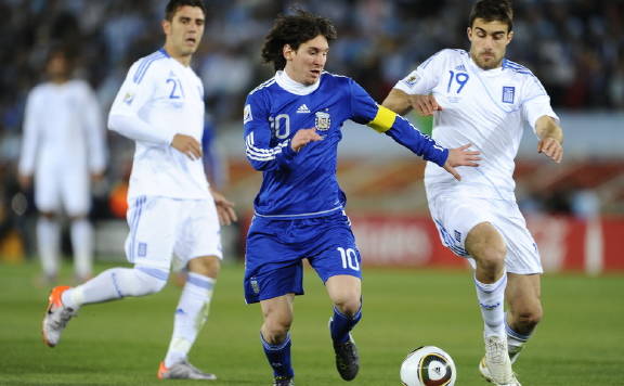 2010世界杯 小组赛第3轮 希腊（0-2）阿根廷 梅西中柱并助帕勒莫破门