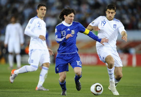 2010世界杯 小组赛第3轮 希腊（0-2）阿根廷 梅西中柱并助帕勒莫破门