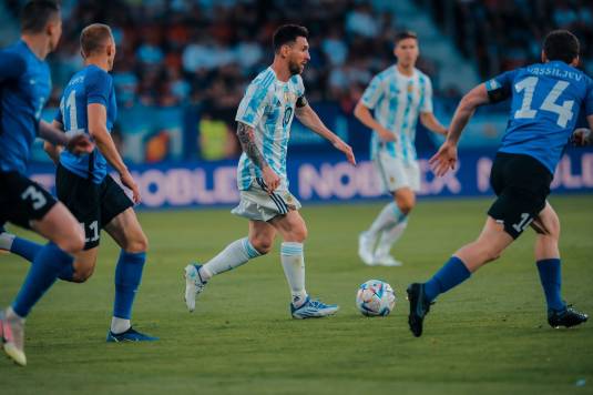 2022国际友谊赛 阿根廷（5-0）爱沙尼亚 梅西五子登科
